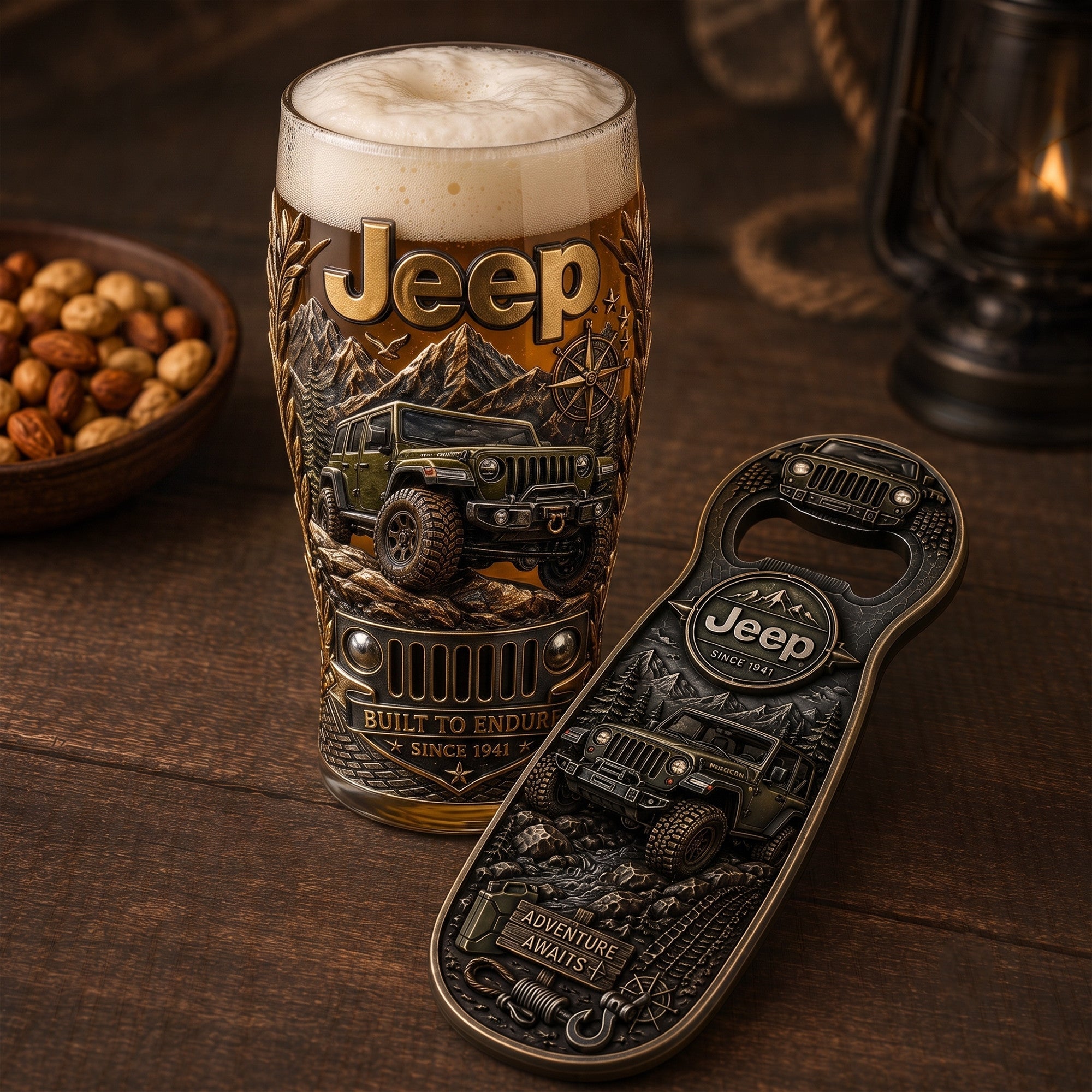 Premium JEP Beer Glass & Bottle Opener TNSM
