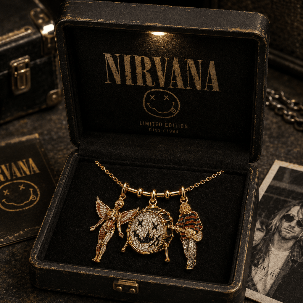NVN Solid Gold Chain with Diamond Pendant BMD