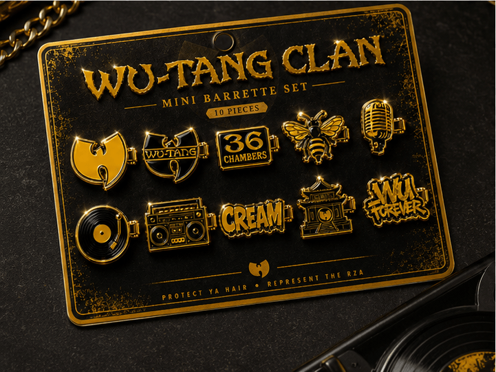WTC Elegant Gold Mini Barrettes for Women TMH