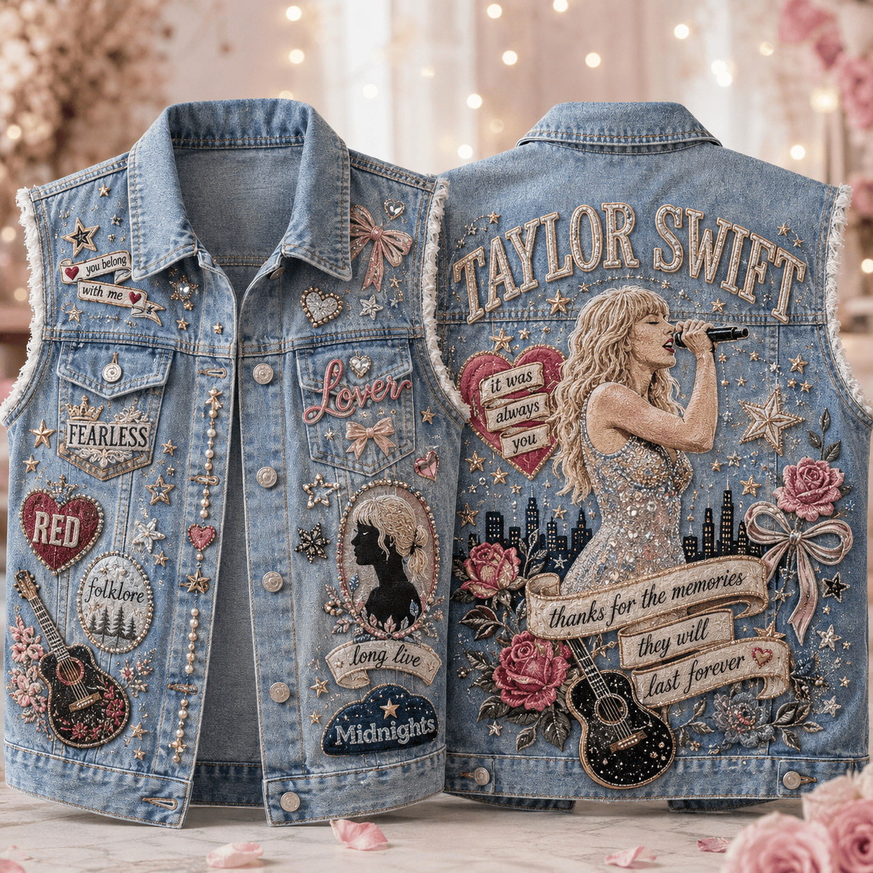 TLSW PREMIUM DENIM VEST LNTH